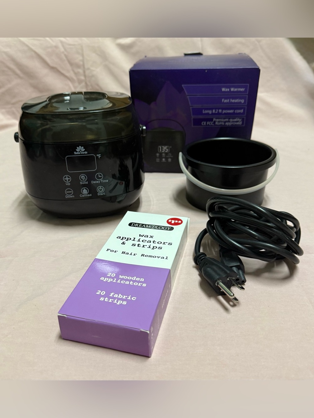 Wax Warmer Kit with Black Warmer & Accessories